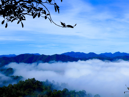 beautiful sea of mist in the morning at Panoenthung Scenic Point ,Thailand