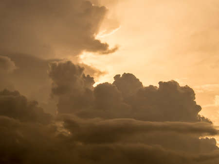 blur image - The sky with cloud in the sunset