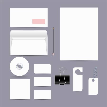 Blank corporate objects for business style. Set of modern  design elements of your design work.のイラスト素材