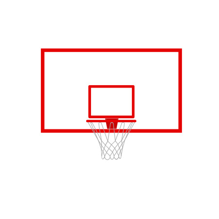 A vector illustration of a basketball hoop and backboard. EPS 10. Backboard  vector isolated.のイラスト素材