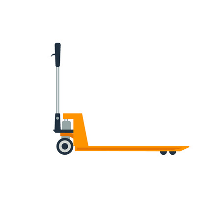 Pallet truck vector illustration. Pallet truck isolated on white background.のイラスト素材