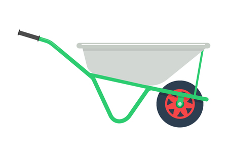 Illustration  wheelbarrow . wheelbarrow isolated on white backgroundのイラスト素材