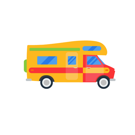 Traveler truck isolated illustration isolated on awhite backgroundのイラスト素材