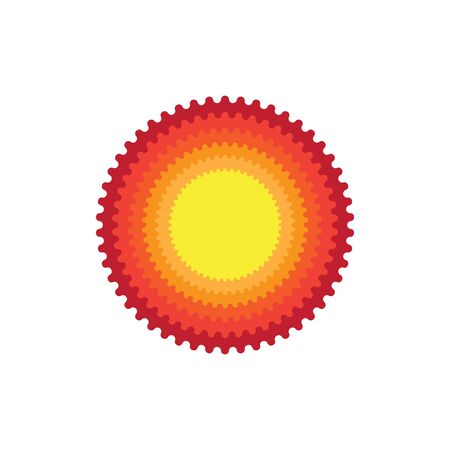 Sun vector illustration isolated on a white backgroundのイラスト素材