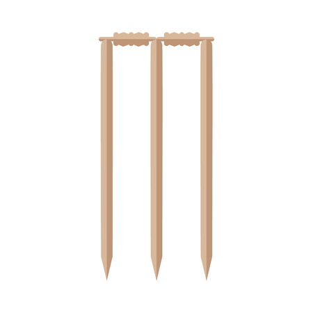 Cricket stumps illustration.のイラスト素材
