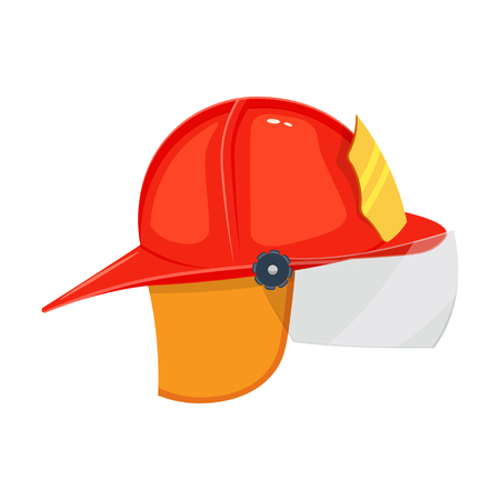 Firefighter helmet illustration isolated on a white backgroundのイラスト素材