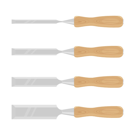 Chisel tool set illustration isolated on a white backgroundのイラスト素材