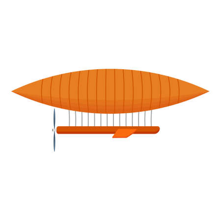 vintage dirigible vector illustration isolated on a white backgroundのイラスト素材