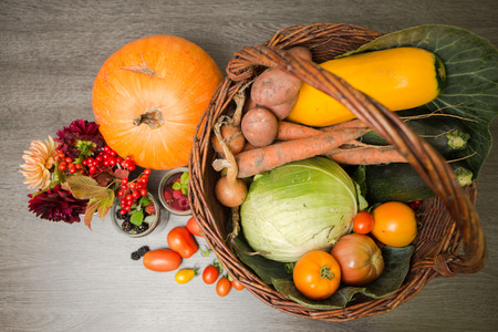 Vegetables fresh from the harvestの写真素材