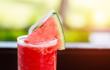 Watermelon smoothie fresh and cold drink.の写真素材
