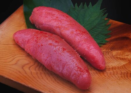 Japanese spicy and salted cod roe or Karashi Mentaiko.の写真素材