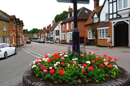 Flower Bed in Welwyn Village High Street,Hertfordshire