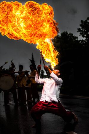 Lanna tradition of the fireのeditorial素材