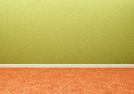 Empty room with wall and carpeting floor の写真素材