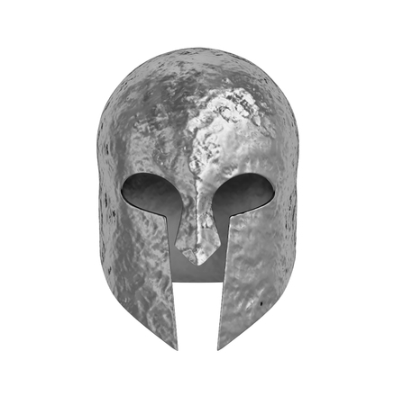 Warrior helmet isolated on white background. 3D renderingの写真素材