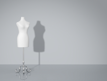 Vintage mannequin. Fashion background with copy space. 3D renderingの写真素材