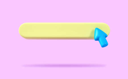 Empty search bar with arrow on purple background. 3D renderingの写真素材