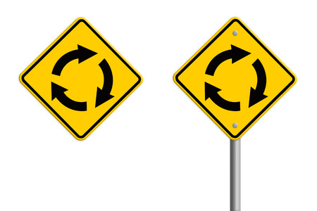 grunge traffic circle arrow signの写真素材