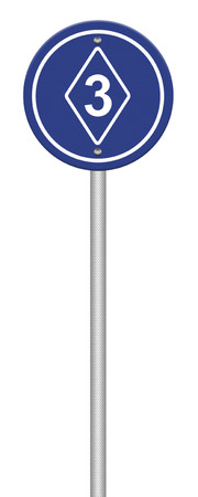 circle blue road signsの写真素材