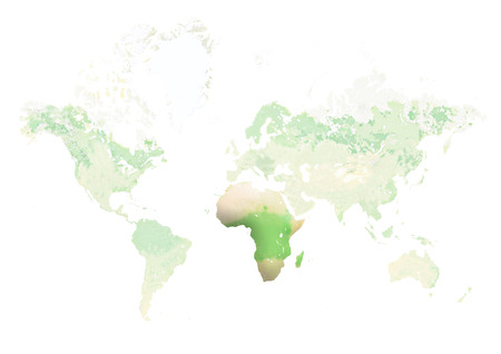 World Map on white background. map of Africaの写真素材