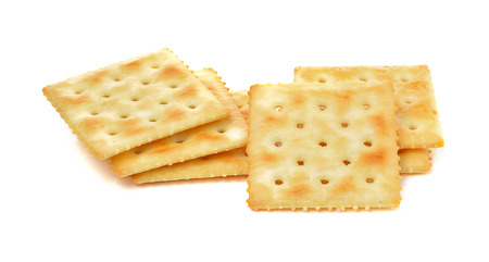 cracker isolated on white backgroundの写真素材