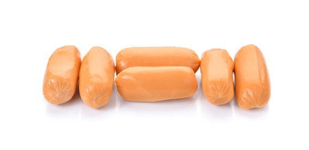 hotdogs on white backgroundの写真素材