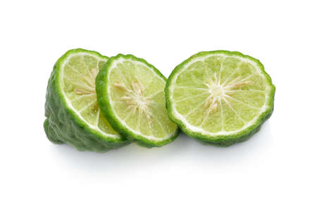 Bergamot fruit on white background