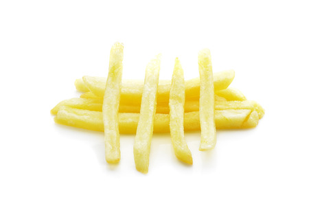 French fries isolated on white background
