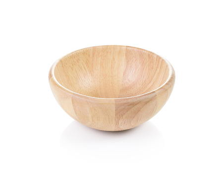 Wooden Cup isolated on white backgroundの写真素材