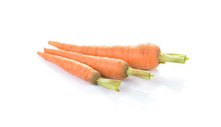 carrots isolated on white backgroundの写真素材