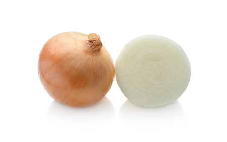 onion isolated on a white backgroundの写真素材
