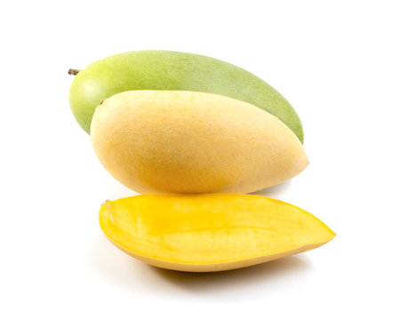 mango isolated photography on a white backgroundの写真素材