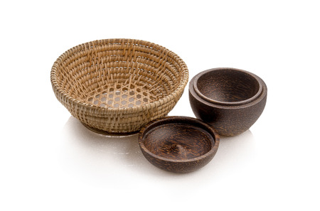 basket isolated on a white background, Photographyの写真素材