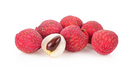 lichi fruit isolated on a white background, photographyの写真素材