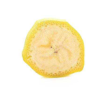 Banana isolated photography on white back groundの写真素材