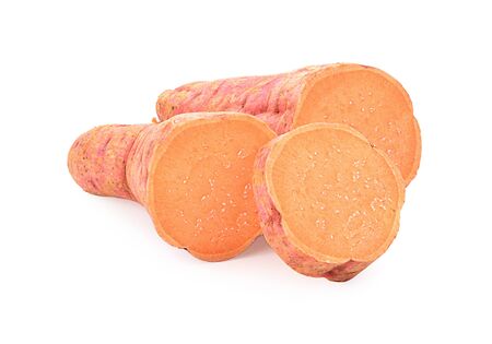 Sweet potato isolated on a white background, photographyの写真素材
