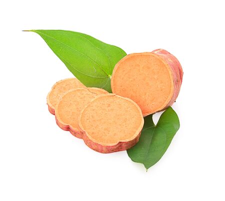 Sweet potato isolated on a white background, photographyの写真素材