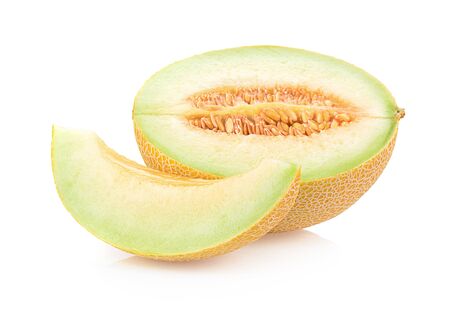 melon isolated on a white background, photographyの写真素材