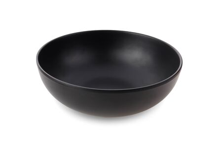 Black bowl isolated on a white background, photographyの素材 [FY310139798875]