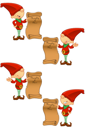 Red Elf - Naughty   Nice Listのイラスト素材