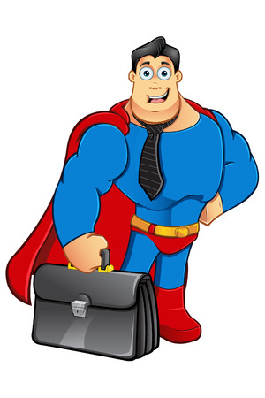 A Cartoon Superhero Characterのイラスト素材