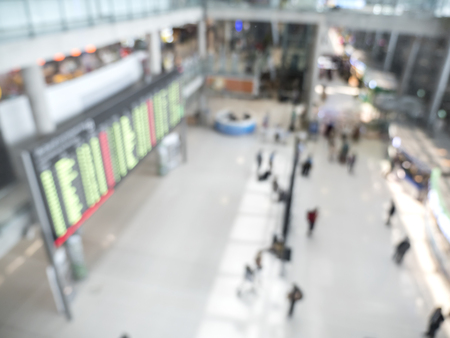 Blur background of flight board in the airport with high viewの写真素材