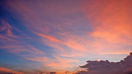 Blue sky with sunlight in twilight time