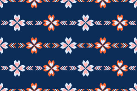 Colorful of Ikat pattern, Thai art design, Ikat Ornament style, Ikat Print. Abstract geometric...