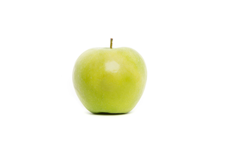 Green Apple on White Backgroundの写真素材