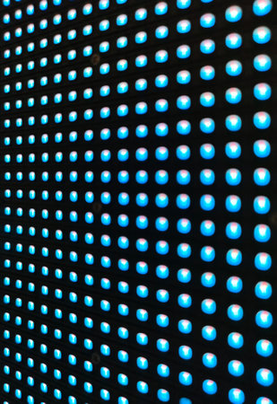 Close-up at illuminate LED screen panel. Abstract background.の写真素材