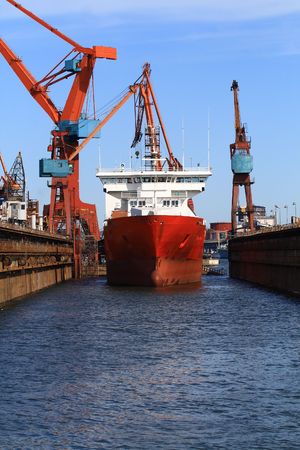 Vessel in the shipyard  