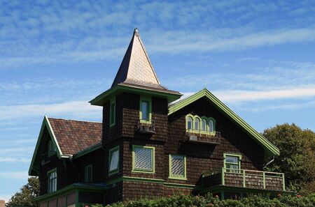 Old house on the Marstrand island, Swedenの写真素材