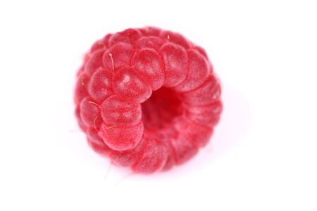 Fresh raspberries isolated on white