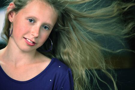 Portrait of lovely teenage girlの写真素材